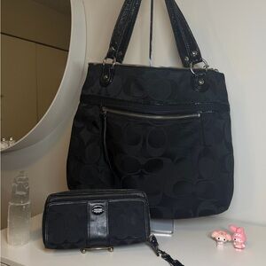 Coach tote & wallet set